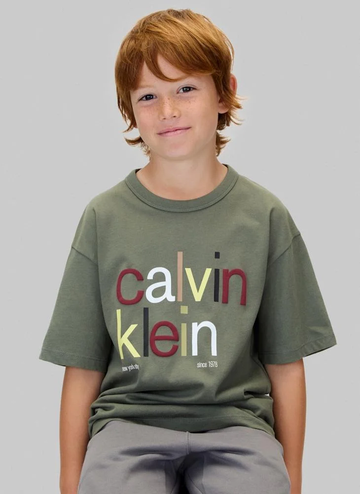 كالفن كلاين جينز Youth Graphic Crew Neck T-Shirt