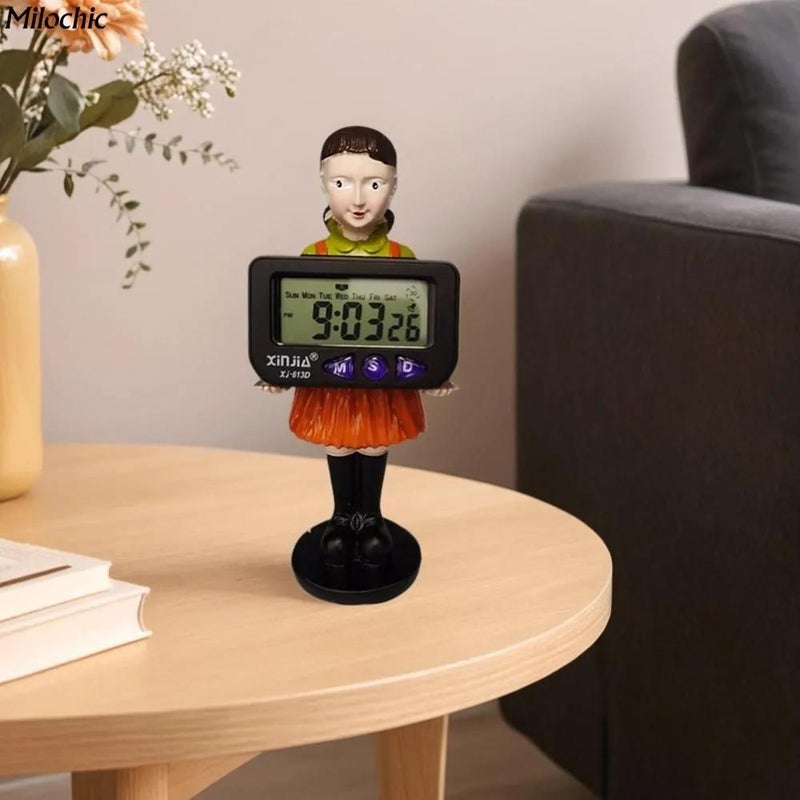 Squid Game-inspired resin clock, compact home decor, durable design, versatile for any space. - Image 2