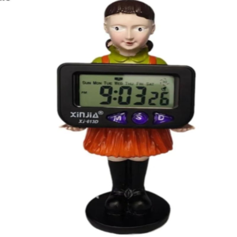 Squid Game-inspired resin clock, compact home decor, durable design, versatile for any space. - Image 1