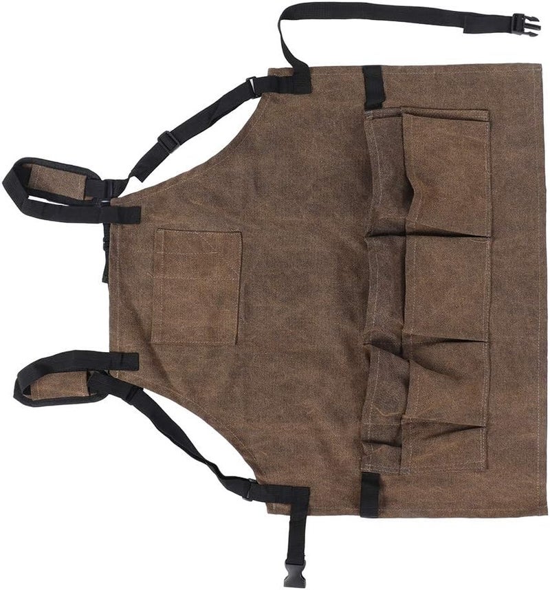 Tnfeeon Tool Aprons Pockets Multi Purpose Workshop Garden Apron for Men Women Leather Belt Durable Canvas Water Proof Woodworking Apron with 11 Tool Carpenter Nan - Image 1