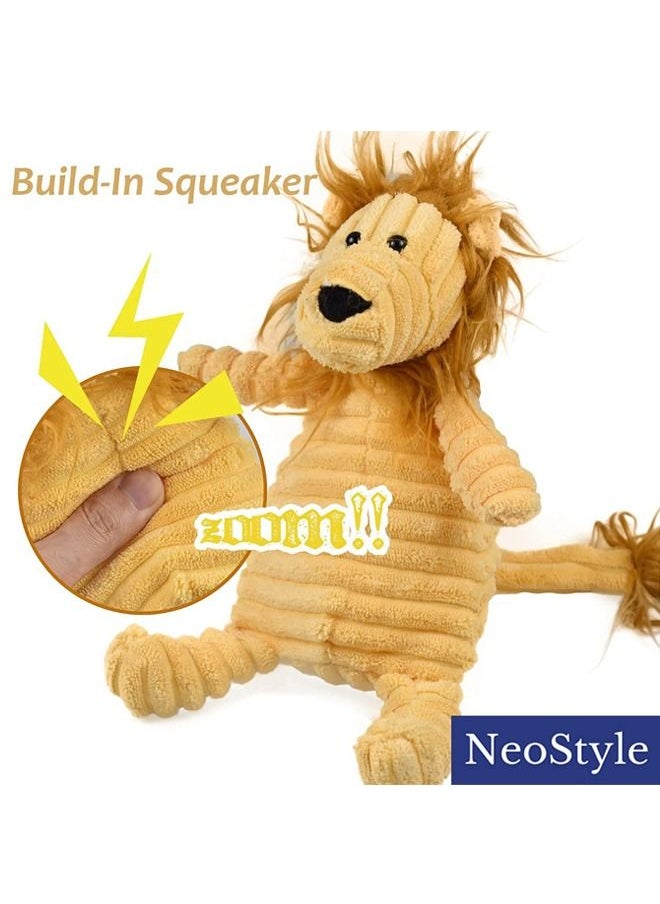 Plush Corduroy Durable Dog Toy Lion
