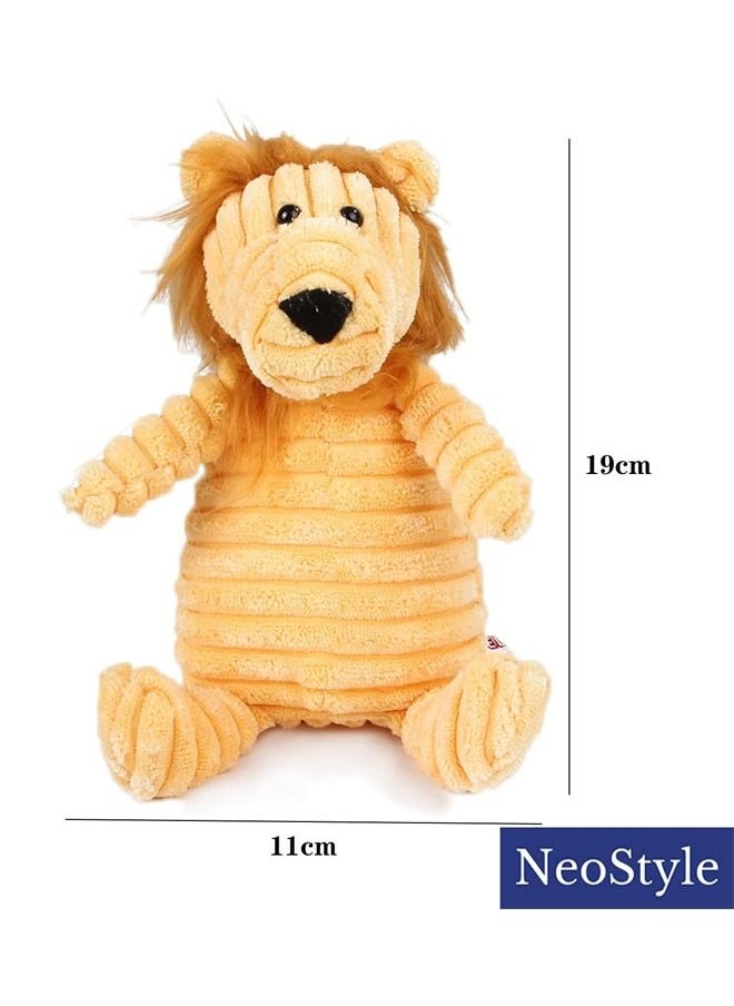 Plush Corduroy Durable Dog Toy Lion