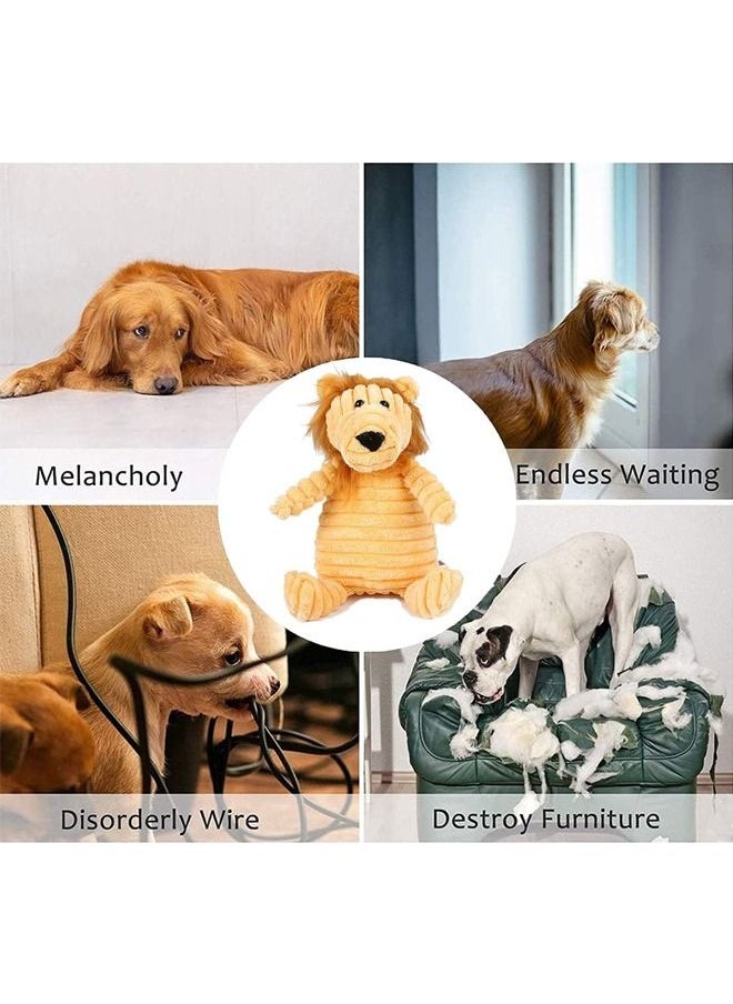 Plush Corduroy Durable Dog Toy Lion