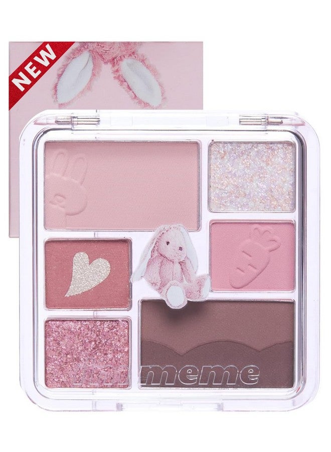 I'M MEME Wonder Soft Layer Palette7 Shades Portable Size Versatile Blendable Neutral Colors With Soft Texture 02 My Bunny Sweet Valentine'S Day Gift For Women And Girls 0.23 Oz - Image 1