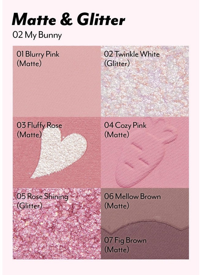 I'M MEME Wonder Soft Layer Palette7 Shades Portable Size Versatile Blendable Neutral Colors With Soft Texture 02 My Bunny Sweet Valentine'S Day Gift For Women And Girls 0.23 Oz - Image 2