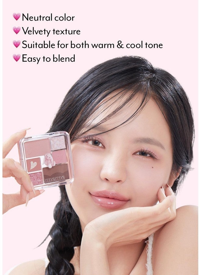 I'M MEME Wonder Soft Layer Palette7 Shades Portable Size Versatile Blendable Neutral Colors With Soft Texture 02 My Bunny Sweet Valentine'S Day Gift For Women And Girls 0.23 Oz - Image 5