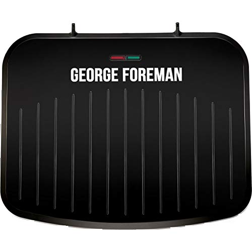 George Foreman Medium Electric Fit 1630W Grill Toaster Sandwich Maker | Non stick, Healthy, Griddle, Panini, Steaks, Burgers, BBQ, Energy saving, Vertical storage, Easy clean, Drip tray | Black, 25810 - Image 1