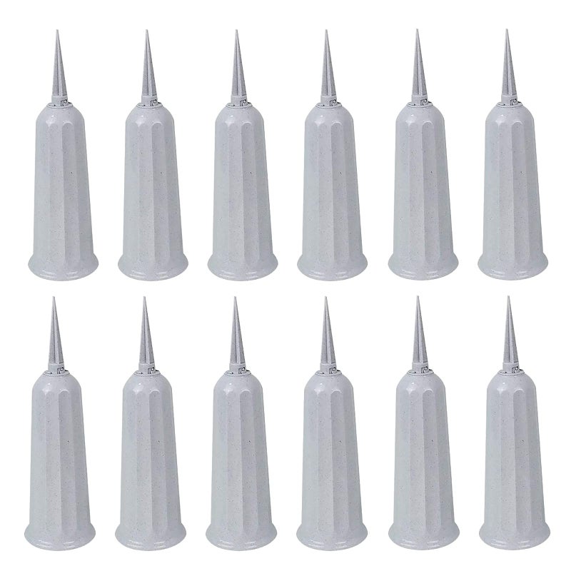 Aihmilcl Plastic Cemetery Vases 12pcs Flower Holder for Cemetery Decorations for Grave In Ground Cemetery Vase with Stake Memorial Floral Vase Flower Vase Cone for Grave Lawn Memorial - Image 5