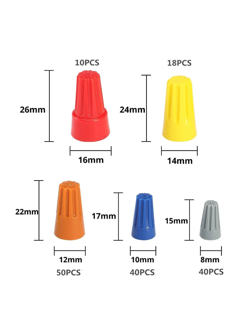 Generic 158pcs Electrical Wire Connectors Nuts Colorful Wire Caps Kit Twist Caps Nuts Assortment for Quick Connection  - Image 2