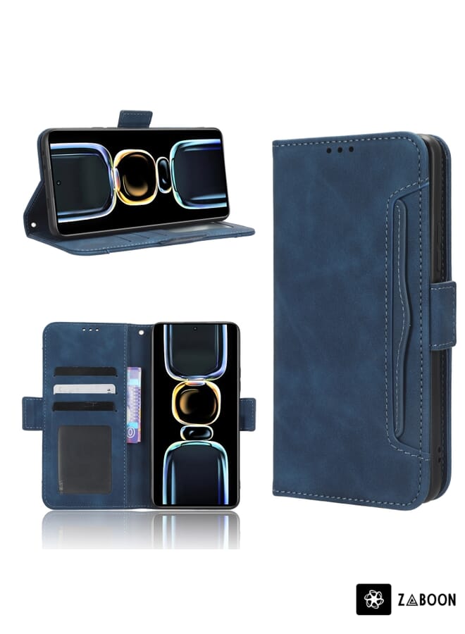 Zaboon Protective Case For Xiaomi Poco X3 NFC Multifunctional Magnetic Copper Buckle Horizontal Flip Leather Case with Bracket & 10 Card Slots & Wallet & Photo Frame - Image 1