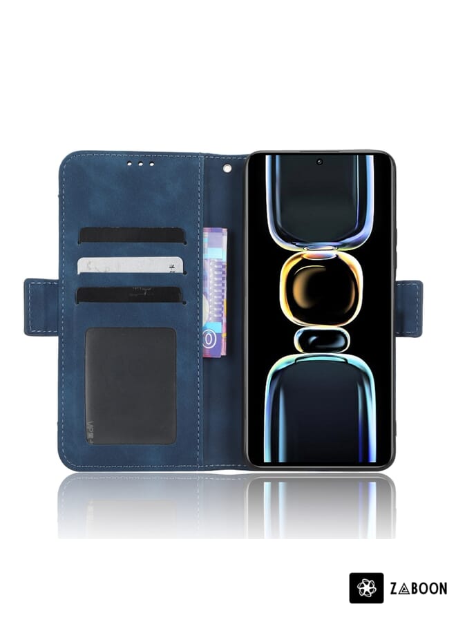 Zaboon Protective Case For Xiaomi Poco X3 NFC Multifunctional Magnetic Copper Buckle Horizontal Flip Leather Case with Bracket & 10 Card Slots & Wallet & Photo Frame - Image 5