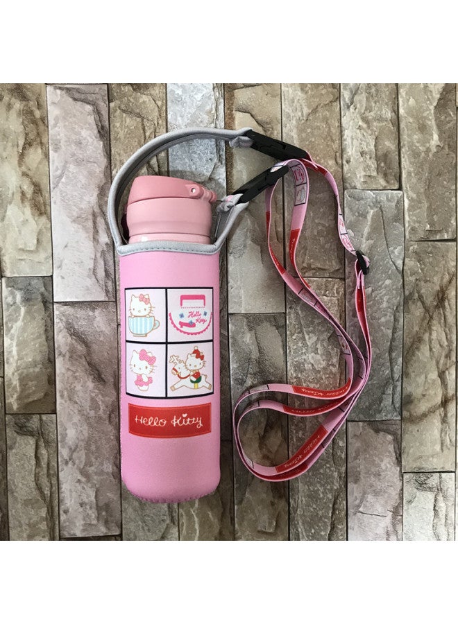 Wholesale Diving Material Cup Cover Crossbody Insulation Glass Protective Cover Cartoon Cute Drop-resistant Water Cup Handbag In Stock-Color:Four Grids-KT-Capacity:Small Size 350ml (height Cm) - Image 1