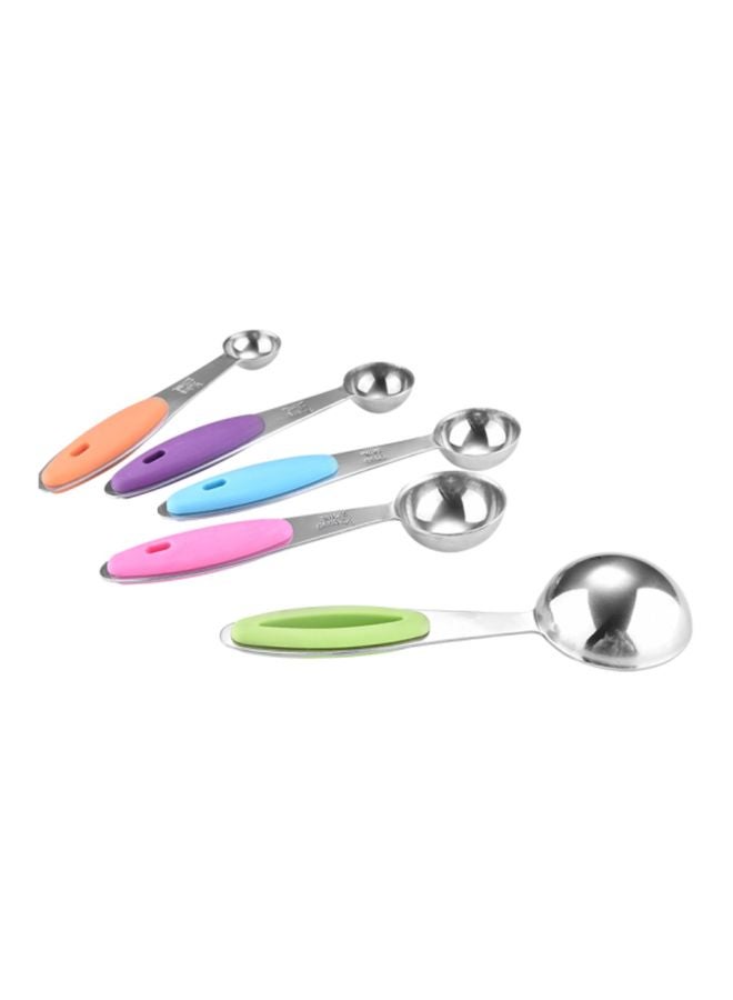 اليشمك طقم أكواب وملاعق قياس من 10 قطع فضي 19x9x8سم - Image 5