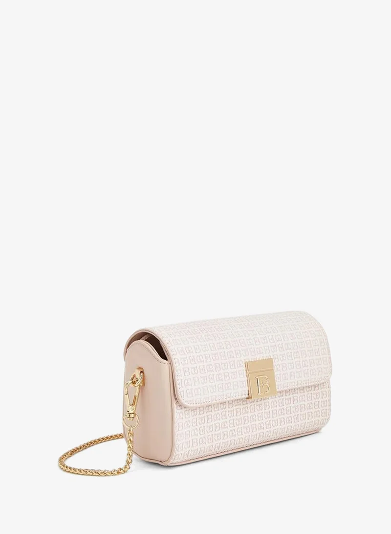 Flora Bella Monogram Print Crossbody Bag With Chain Strap