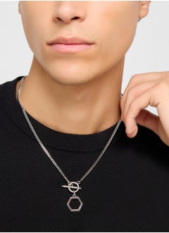 Seventy Five Hexagon Pendant Chain Necklace  - Image 4