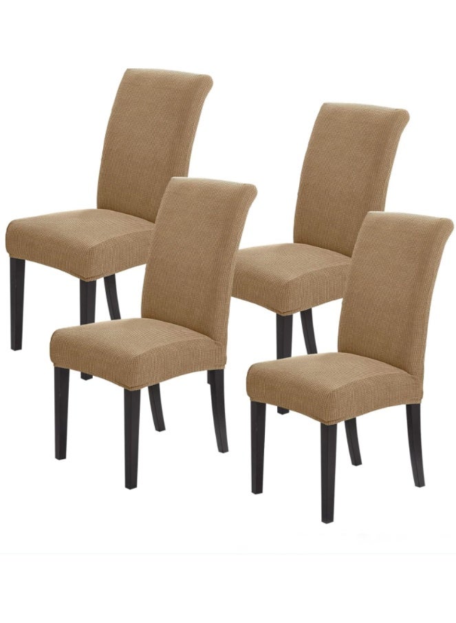 أغطية كراسي الطعام، طقم من 4 قطع، أغطية كراسي سباندكس قابلة للإزالة، أغطية مقاعد كراسي المطبخ قابلة للتمدد، مناسبة لغرفة الطعام والفنادق والمناسبات (yt-4) - Image 1