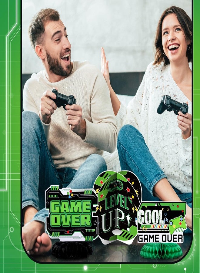 Weekgrat 12 Pcs Video Game Birthday Party Decorations Game Honeycomb Centerpieces Controllers Pad Table Toppers Video Table Decoration for Party Favors Supplies - Image 5