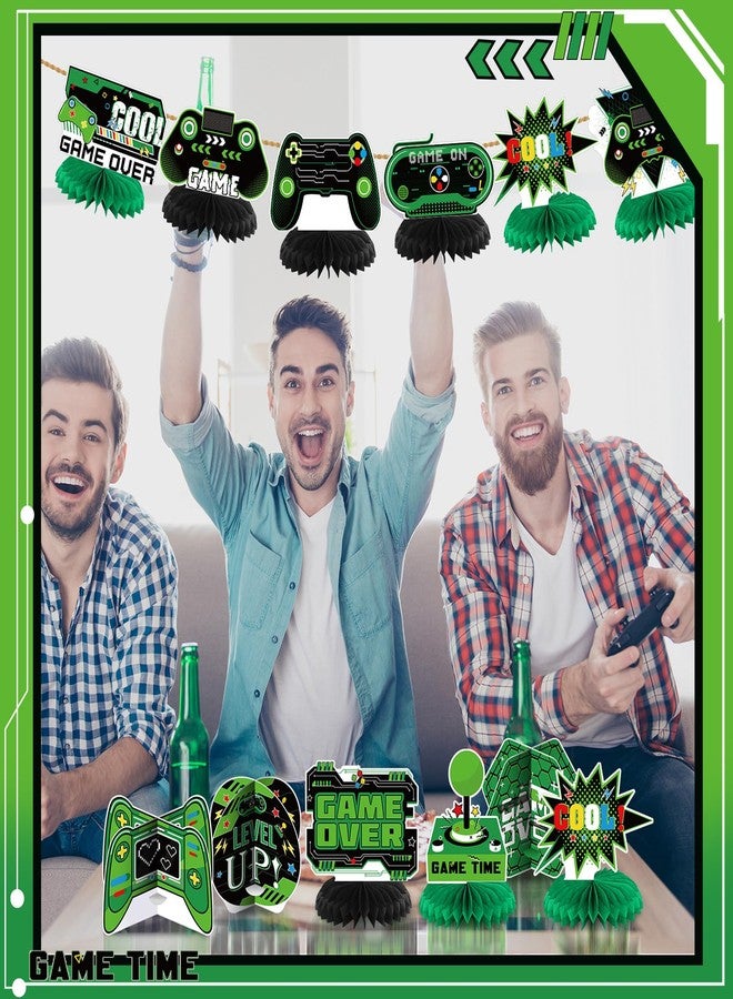 Weekgrat 12 Pcs Video Game Birthday Party Decorations Game Honeycomb Centerpieces Controllers Pad Table Toppers Video Table Decoration for Party Favors Supplies - Image 3