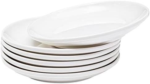 Vikko Dessert Plates Ceramic Set of 6 Small White Plates Ceramic Salad Plates Set Stackable 7 Inch Round Appetizer Plates Dishwasher Safe Bead and Butter Plates Durable Plates for All Occasions - Image 1