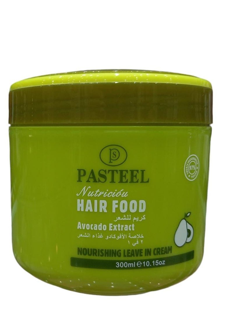 PASTEEL Hair Food avocado Extract Nourishing Leave in Cream 300 ml