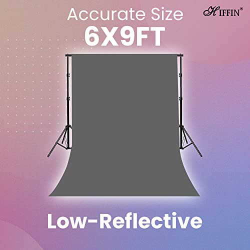HIFFIN 6X9 Ft, Grey Professional Backdrop for Background Photography Background Stand for Photo Light Studio Accurate Size 6x9 Ft (6X9Ft Grey Curtain) - Image 5