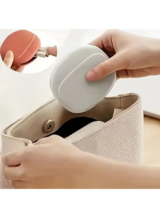 3pcs Silicone Cable Organizer Bags Elephant Grey Travel Cord Pouch with Necklace Holder - Image 5