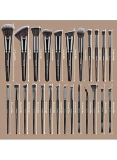 MAANGE 37 Pcs Makeup Tool Set with a Box, including 25 Makeup Brushes and 12 Sponges Accessories, Perfect for Valentine's Day, Mother's Day Gift, Portable for Travel, Travel-Friendly Set, Basic Makeup Brushes  - Image 3