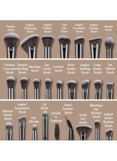 MAANGE 37 Pcs Makeup Tool Set with a Box, including 25 Makeup Brushes and 12 Sponges Accessories, Perfect for Valentine's Day, Mother's Day Gift, Portable for Travel, Travel-Friendly Set, Basic Makeup Brushes  - Image 2
