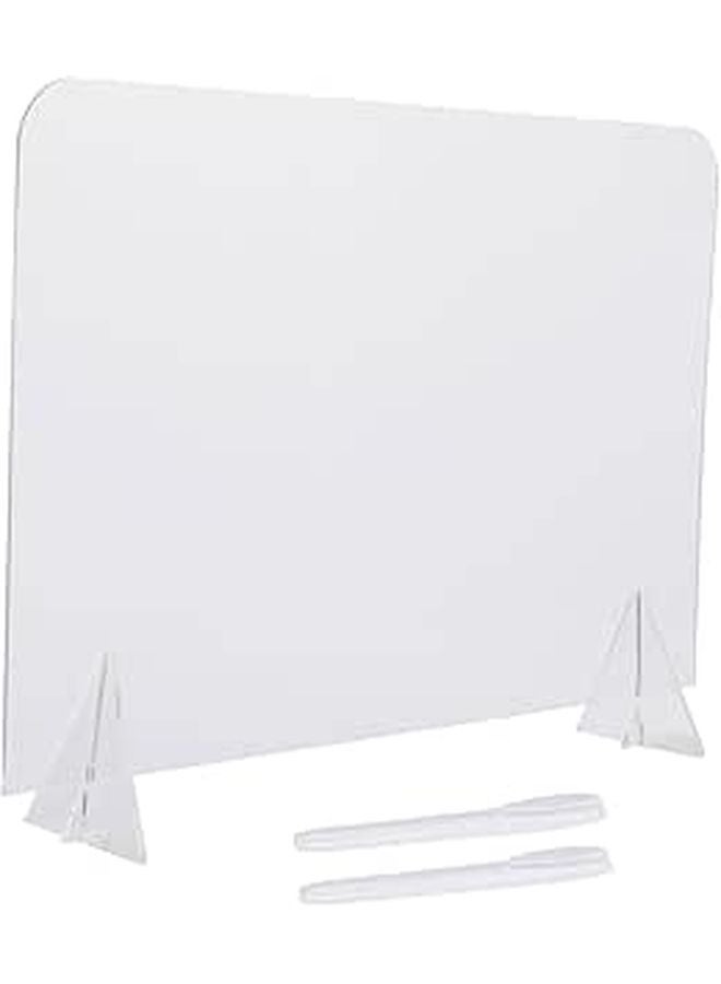Large Transparent Acrylic Memo Board Reusable Desktop Writing Board with Erasable Markers for Students Messages Reminders - Image 1