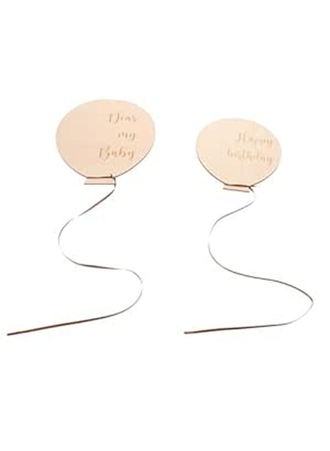 Wooden Monthly Growth Cards For Baby Photography Newborn Announcement Signs Photo Props 2 Pack - Image 1
