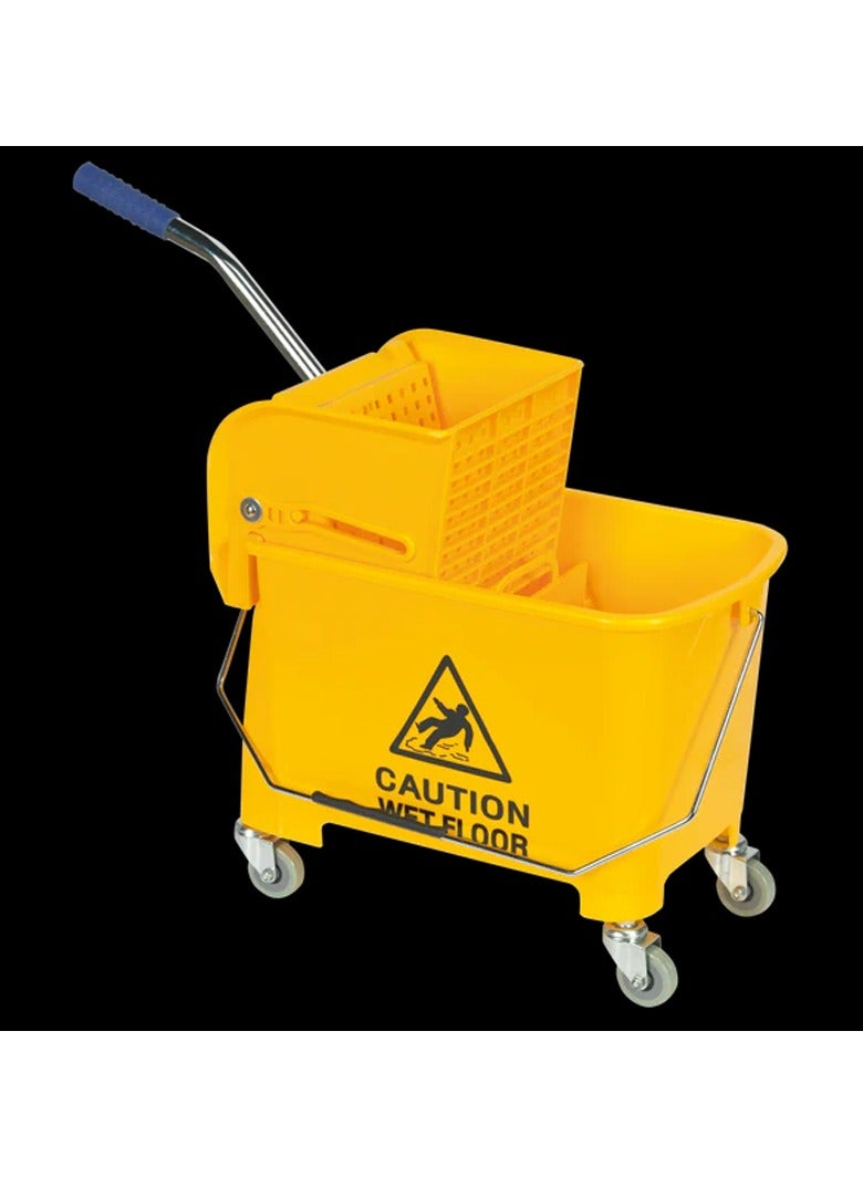 DubaiGallery Yellow 20 liters mop bucket thickened water truck floor mop car squeeze bucket household hotel cleaning products mop wringer - Image 3