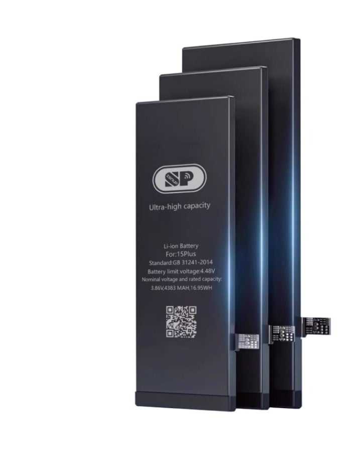 أس بي بطارية بديلة لهاتف أبل آيفون 14 برو ماكس باللون الأسود - Image 1