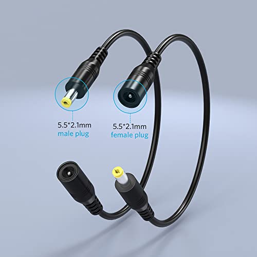 Belker 5.5 x 2.1mm Jack Reverse Polarity Converter Cable Universal AC Power Adapters Max. Support 3A 3000mA - Image 2