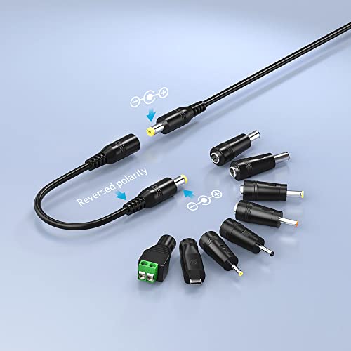 Belker 5.5 x 2.1mm Jack Reverse Polarity Converter Cable Universal AC Power Adapters Max. Support 3A 3000mA - Image 5