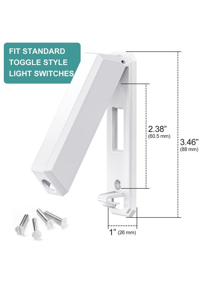 CLYMENE Light Switch Cover Guard, Child Proof Wall Switch Cover Keeps Your Lights Or Switches From Getting Accidentally Turned On Or Off, Toggle Style (White, 8 Pack) - Image 2