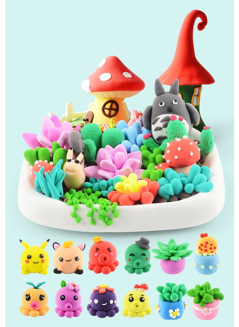 36 لونًا من البلاستيسين DIY، طين يجف بالهواء، غراء يدوي إبداعي ناعم خفيف للغاية DIY، ألعاب طينية تعليمية للأطفال - Image 4