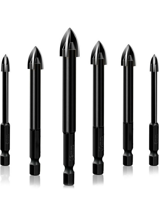 NIBEMINENT 6-Pieces Drill Bit Black 9.00x1.20x5.00cm  - Image 1