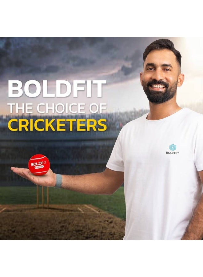BOLDFIT BOLDFIT Tennis Ball Hard Tennis Cricket Ball Red Hard Tennis Ball for Cricket Practice Tennis Ball  (Standard, Pack of 3, Red)  - Image 3