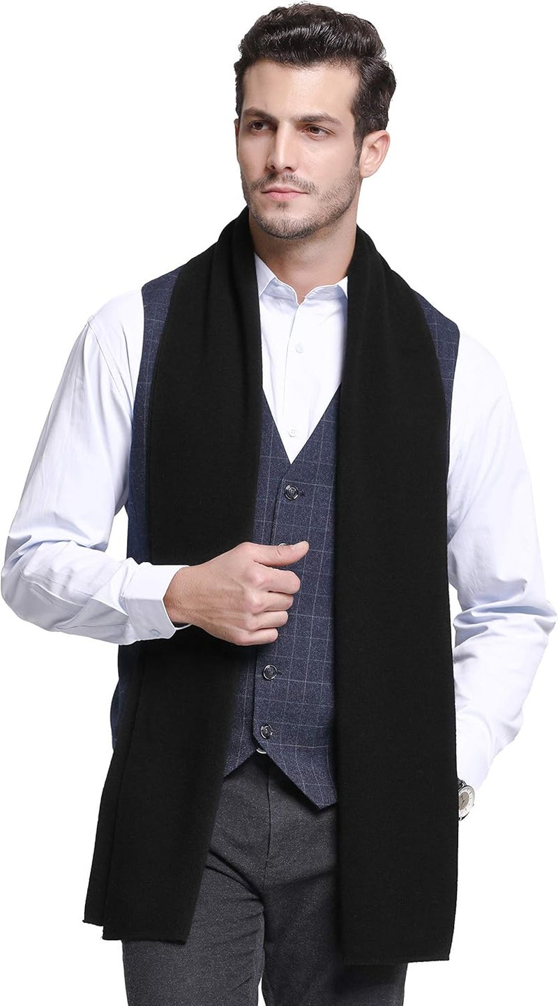 IONA Men's Winter Cashmere Feel Australian Wool Soft Warm Knitted Scarf - Image 4