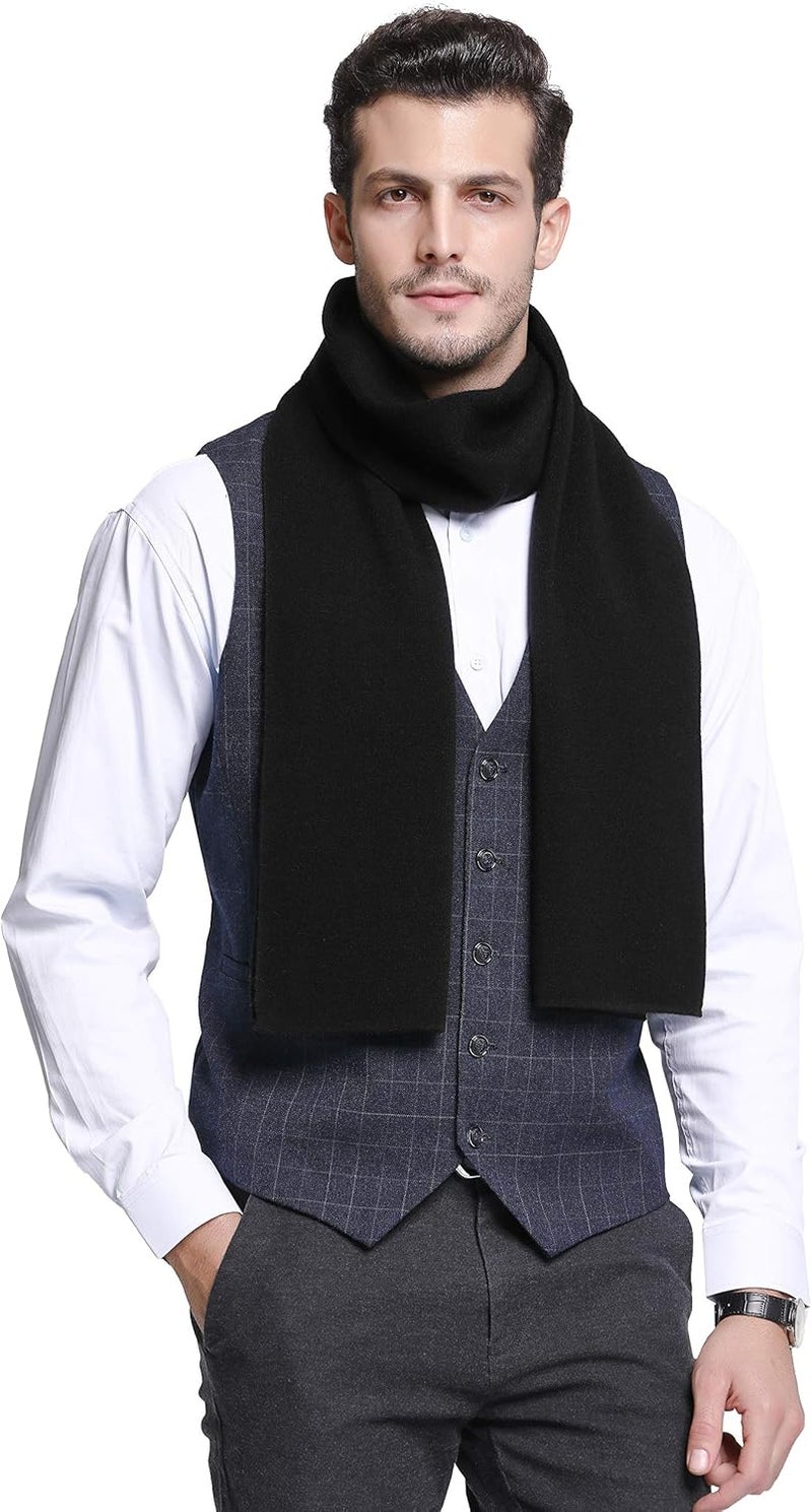 IONA Men's Winter Cashmere Feel Australian Wool Soft Warm Knitted Scarf - Image 2