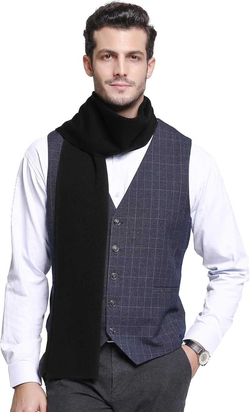 IONA Men's Winter Cashmere Feel Australian Wool Soft Warm Knitted Scarf - Image 1