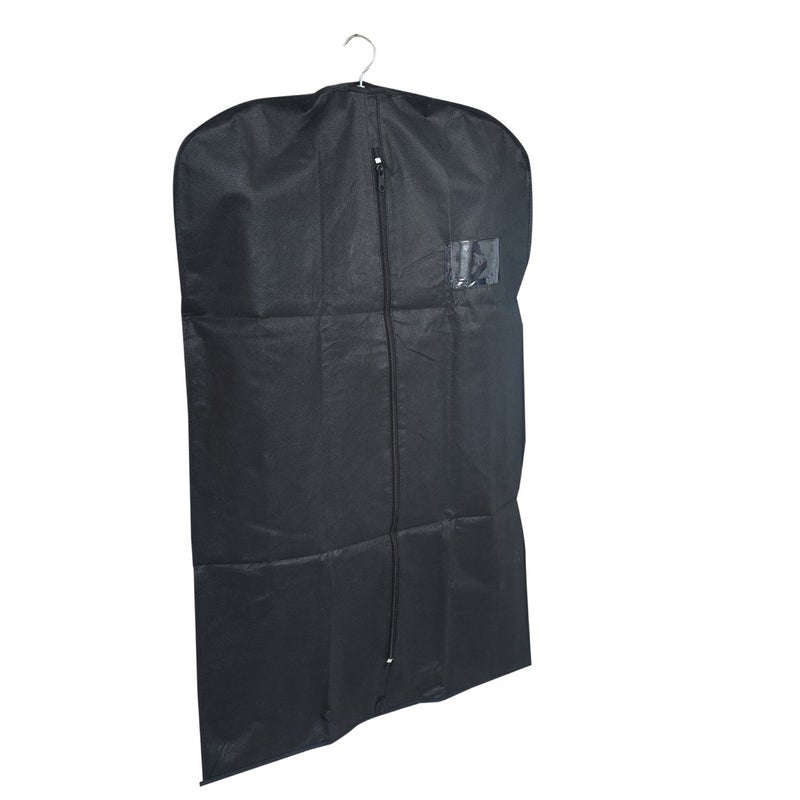 Kuber Industries Kuber Industries Coat CoverFoldable Blazer CoverSuit Cover With Zipper ClosureCloth Organizer For Dust Proof JacketBLACK - Image 1