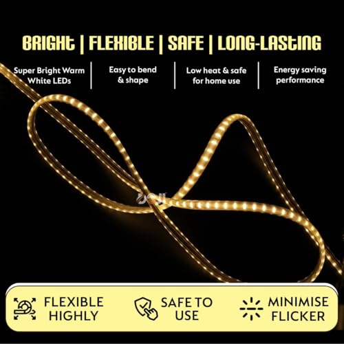DOJI 2835 Strip Lights for Home Decoration | 120 led per Meter led Strip Light | Rope Lights for Ceiling | Decoration Lights for Diwali, Christmas, Home, False Ceiling (Warmwhite, 5 Meter) - Image 5