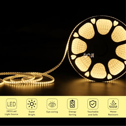 DOJI 2835 Strip Lights for Home Decoration | 120 led per Meter led Strip Light | Rope Lights for Ceiling | Decoration Lights for Diwali, Christmas, Home, False Ceiling (Warmwhite, 5 Meter) - Image 4