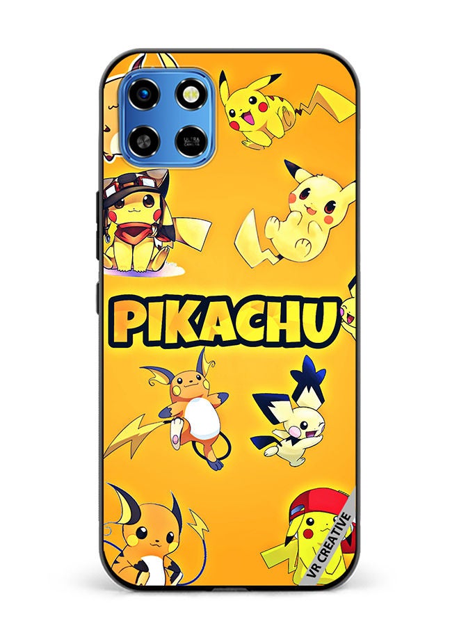 VR CREATIVE Protective Case Cover For Infinix Smart 6 HD Pikachu Surfing Design Multicolour - Image 1