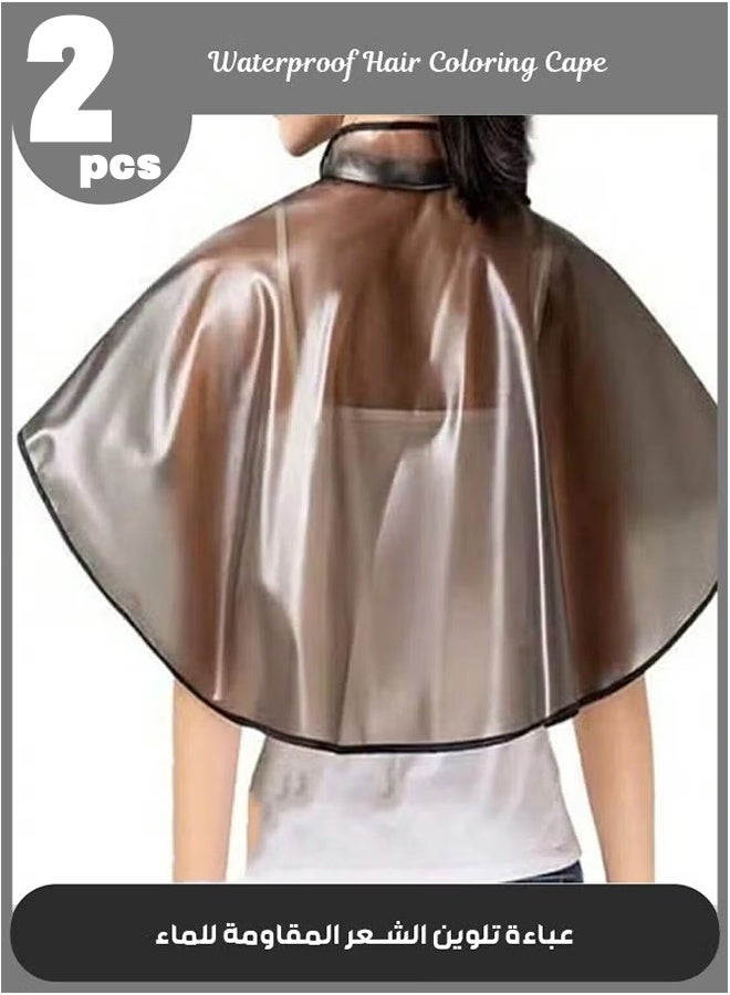 Realfrog 2PCS Professional Waterproof Hair Dye Cape Rebonding Capes Hot oil Cape Hairdressing Capes For Salon(Black) - Image 1