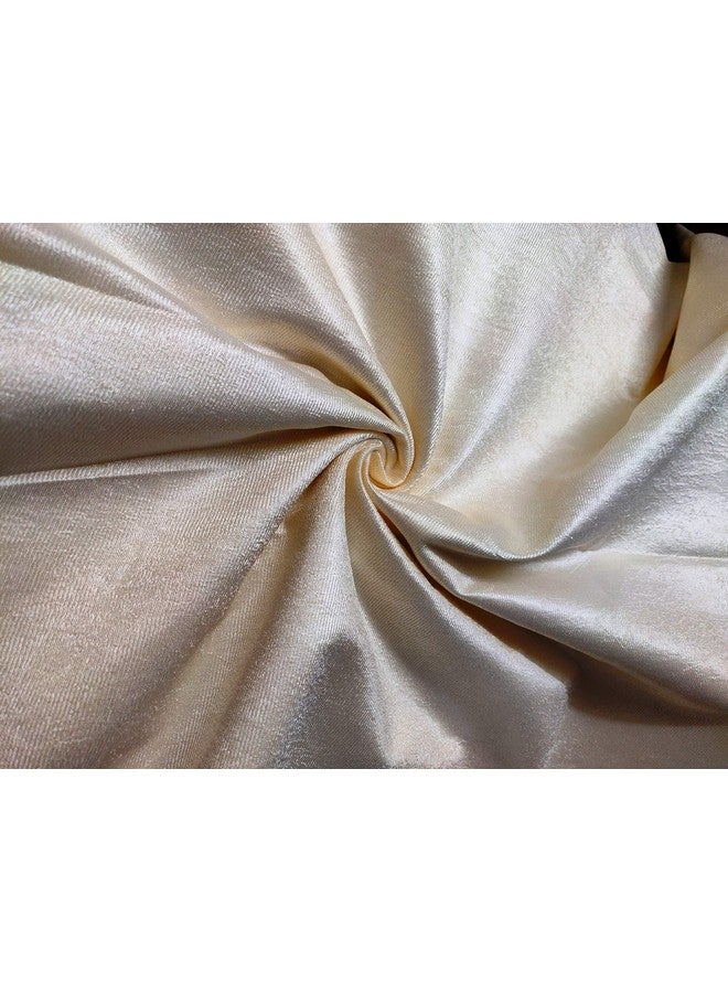 Homefab India Pack of 2 Royal Silky Cream Door Curtains with Stainless Steel Eyelets - 7 feet - Image 3