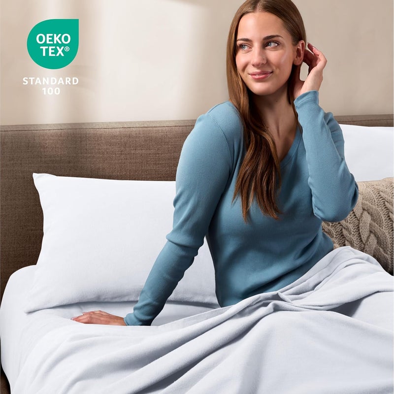 بير هوم أغطية وسائد Bare Home - 400 خيط، نسج ساتان - عبوة من 2 - أبيض - Image 5