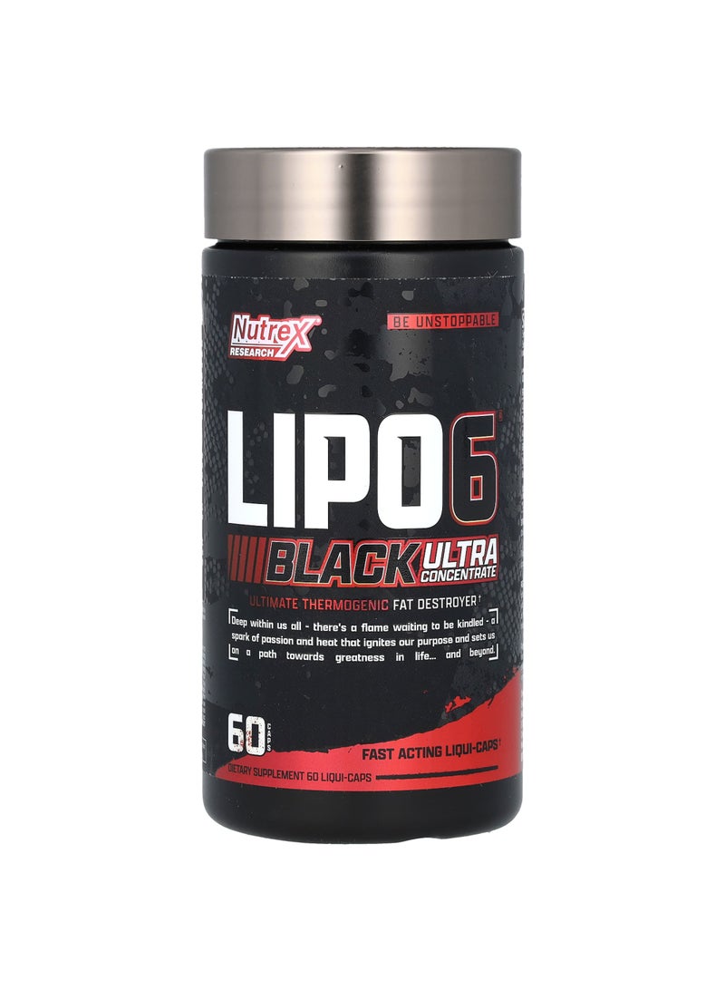LIPO-6 Black, Ultra Concentrate, 60 Liqui-Caps