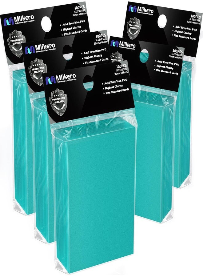Mlikero 500 Count Card Sleeves, Matte Magic Card Sleeves, Smooth Shuffle & Tear Resistant, Fit for MTG, TCG, CCG (Cyan) - Image 1